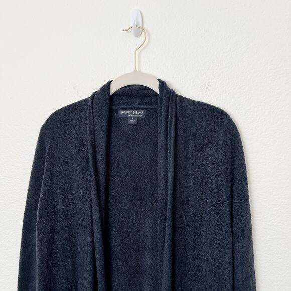 [Barefoot Dreams] Navy Blue Bamboo Chic Lite Knit Open Front Cardigan Sz Small S - Picture 3 of 9